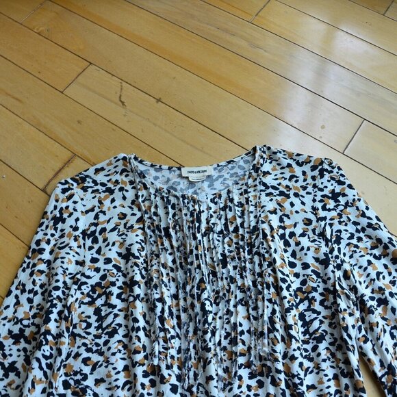 Zadig & Voltaire Remus Leo leopard long sleeve button down mini dress Size M - Picture 3 of 16